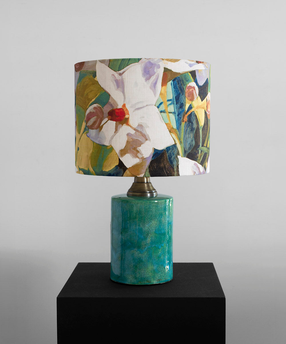 Handcrafted Turquoise Glow Ceramic Lamp Base