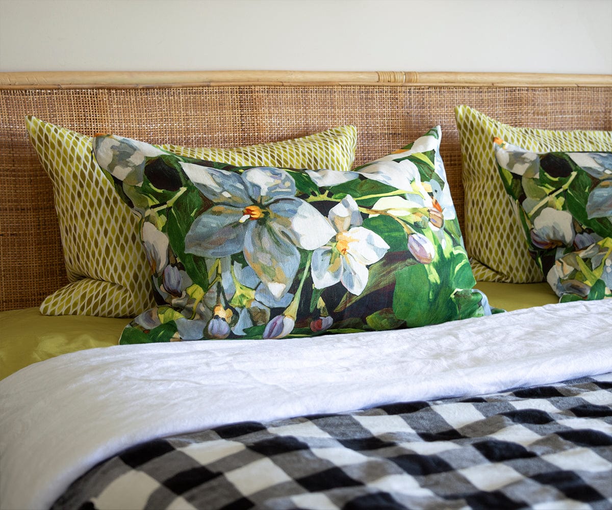 Amira Olive Pillow Cover Bowerbird Collections