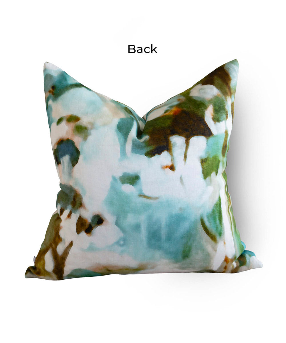 Arbre Aqua Linen Cushion Cover