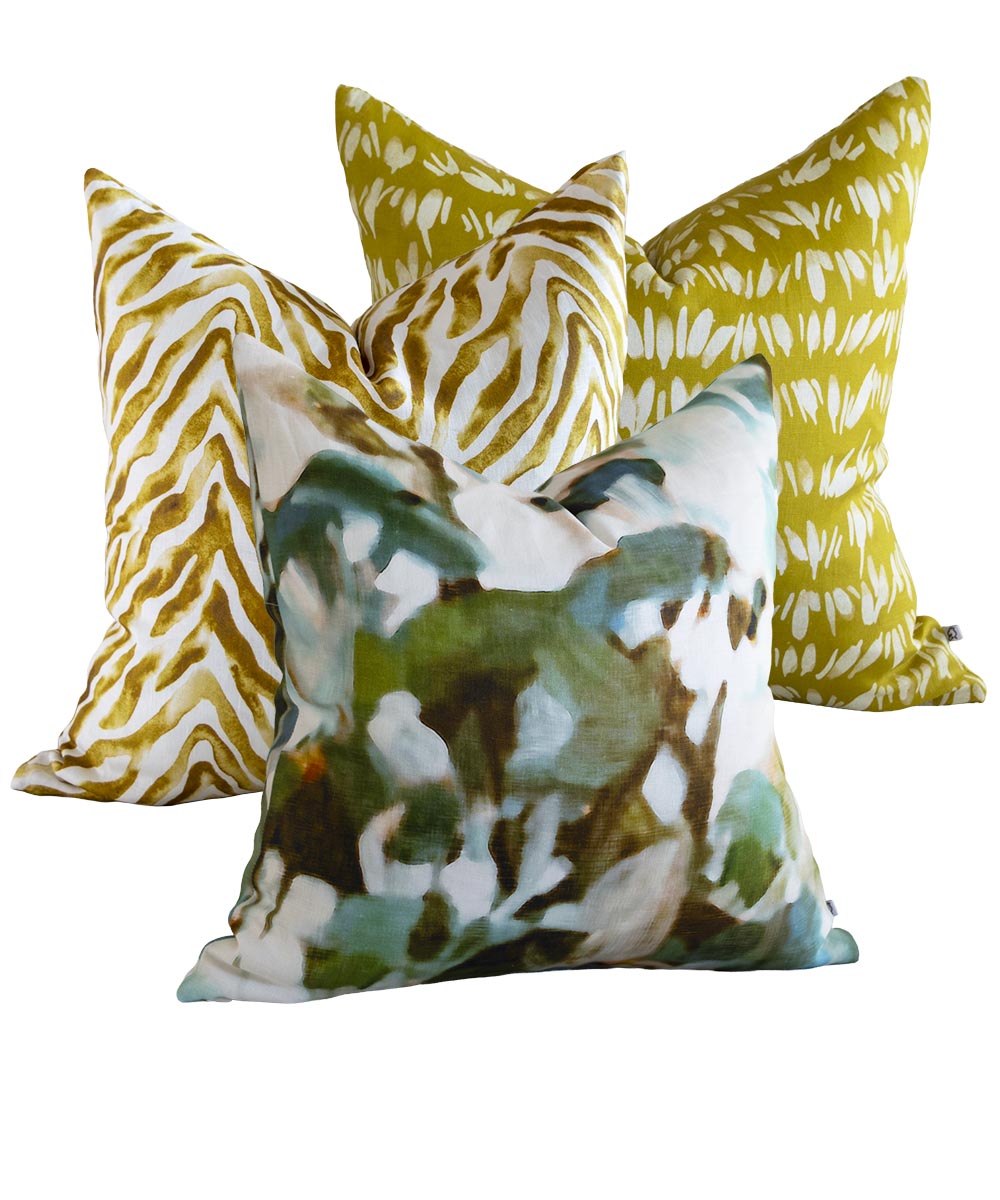 Arbre Aqua Linen Cushion Cover