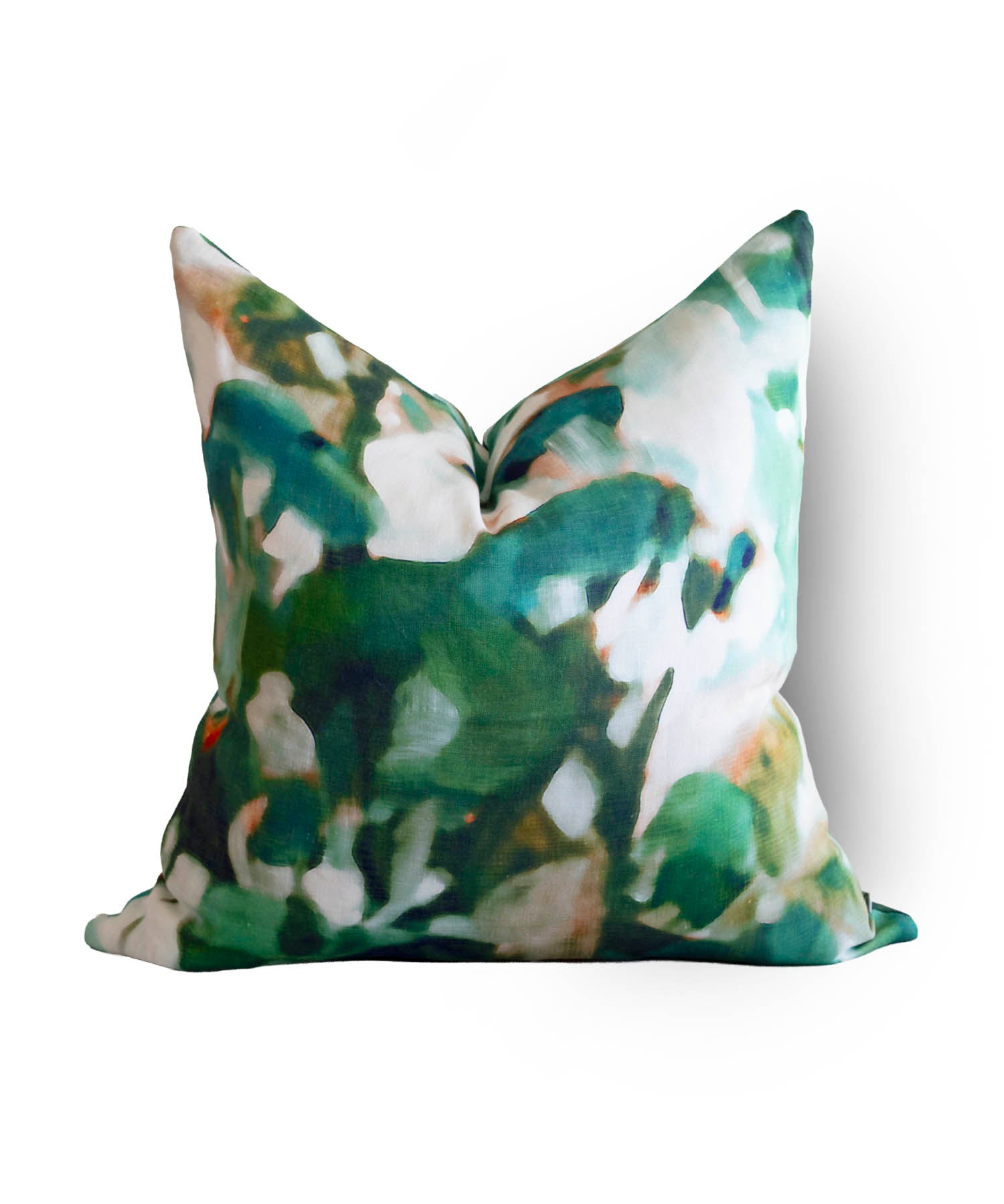 Arbre Teal Linen Cushion Cover