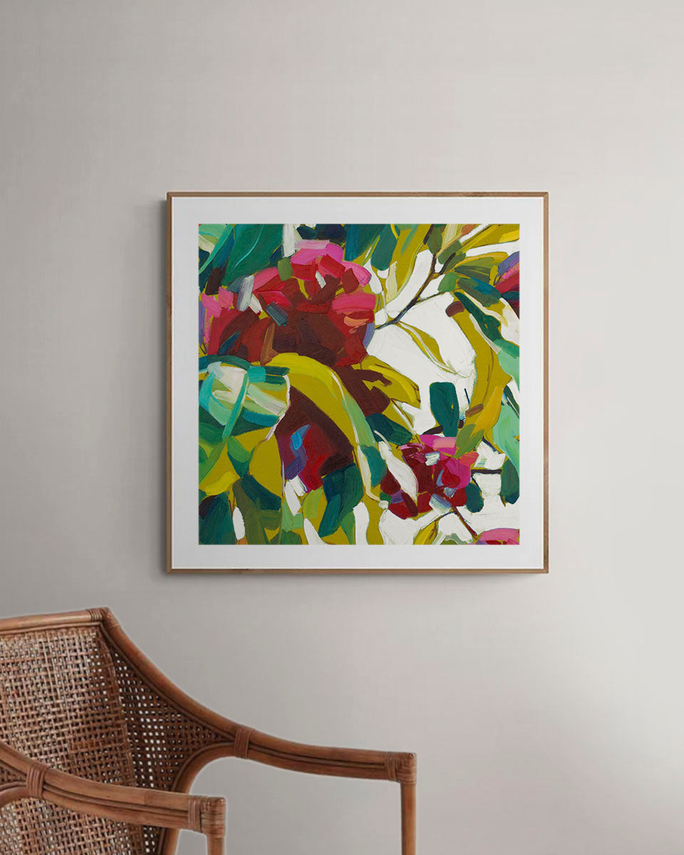 Bloom Fine Art Print on Paper - Square - Botanical Artwork by Ellie Sweetman | Bowerbird Collections