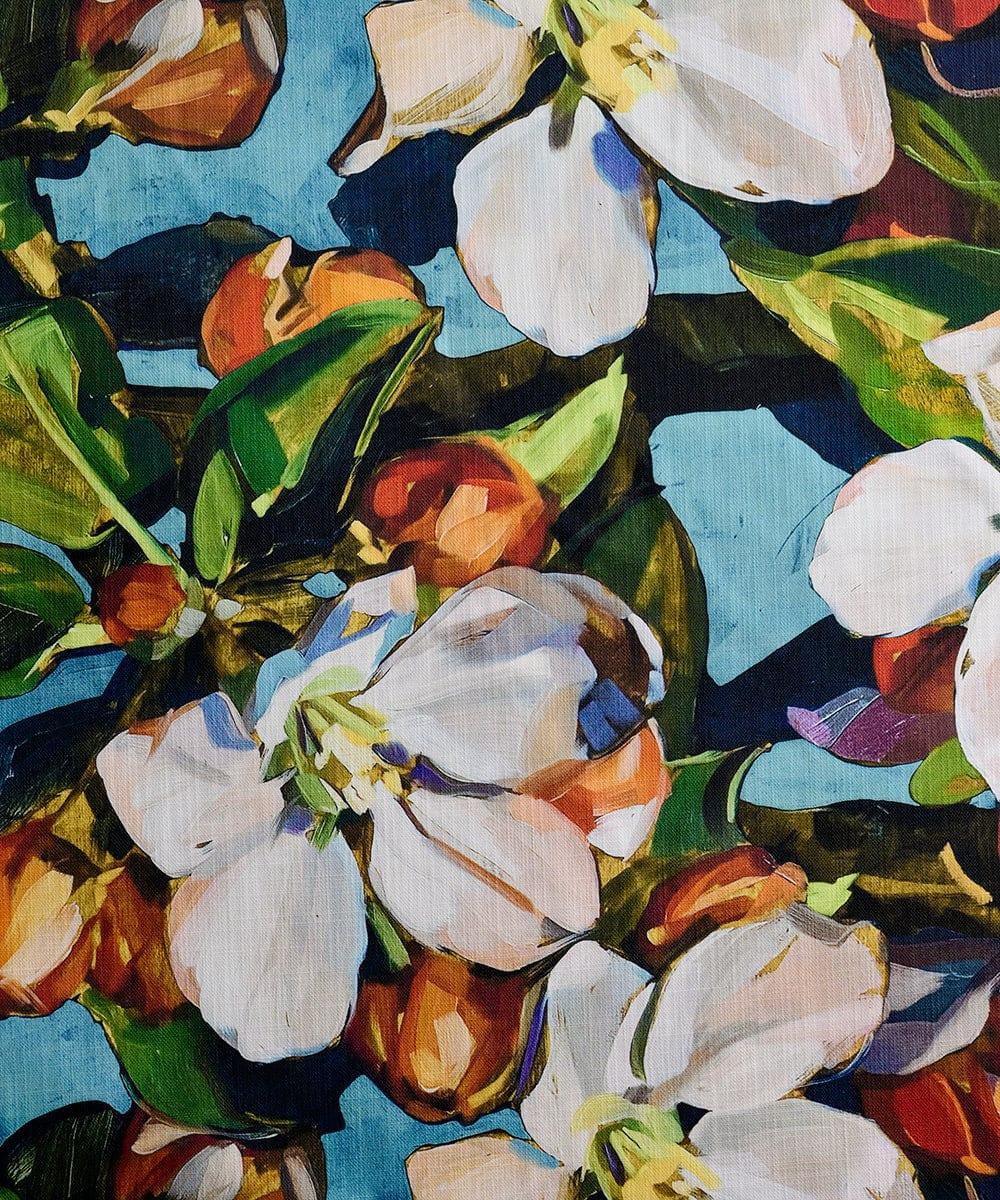 Blossom Aqua Fabric Bowerbird Collections