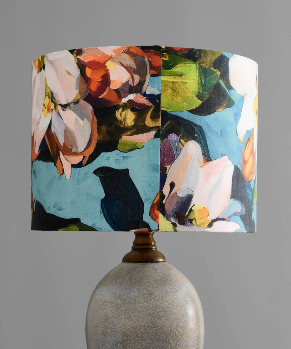 Blossom Aqua Lampshade – Fresh Floral Statement Lighting | Bowerbird Collections