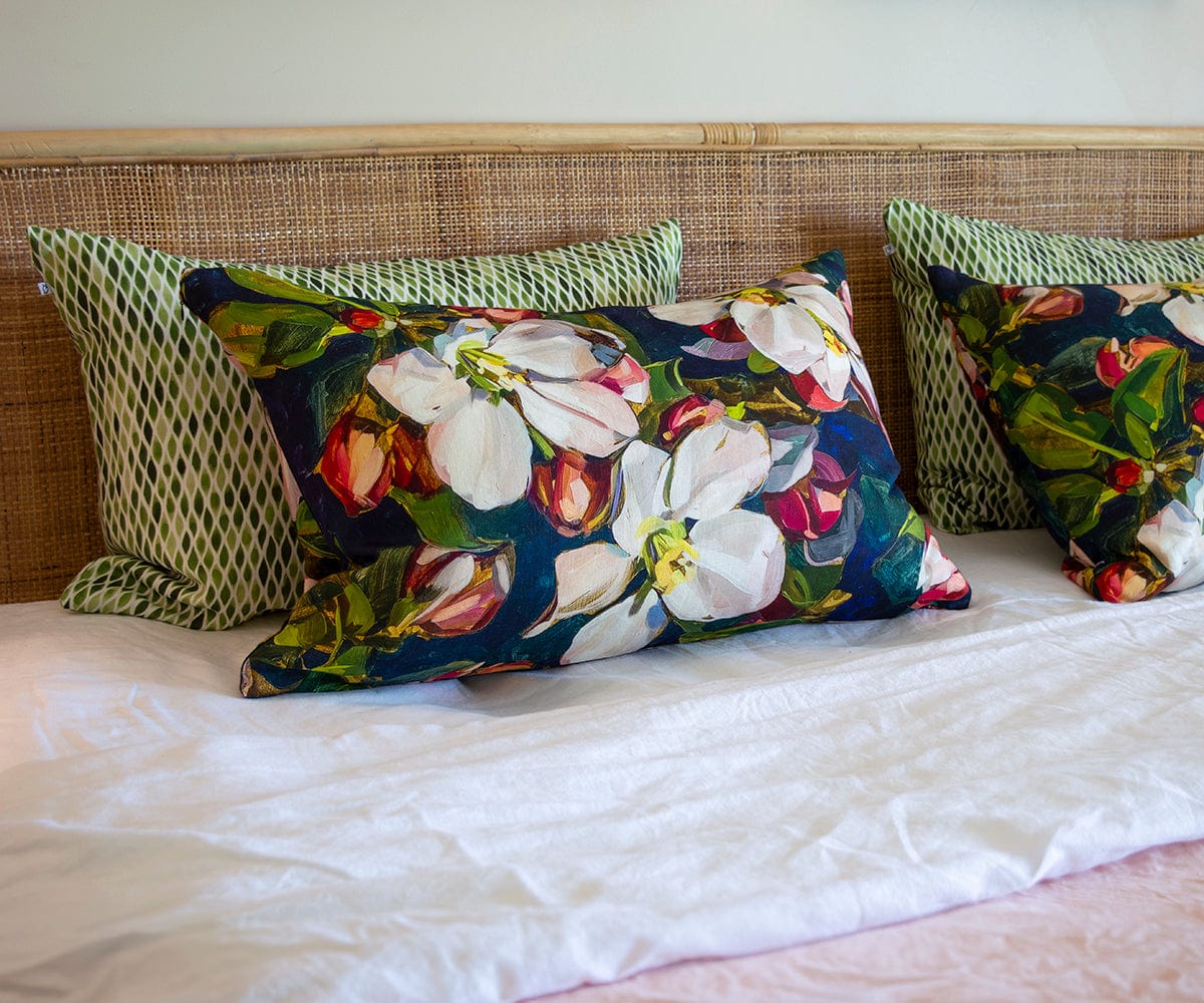 Blossom Navy Pillow Cover Bowerbird Collections