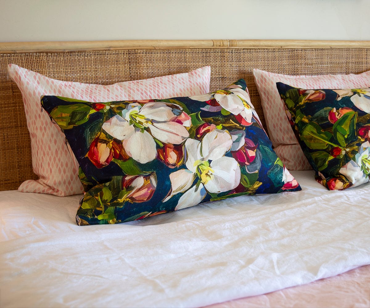 Blossom Navy Pillow Cover Bowerbird Collections