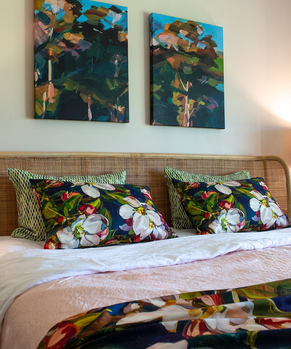 Blossom Navy Pillow Cover Bowerbird Collections