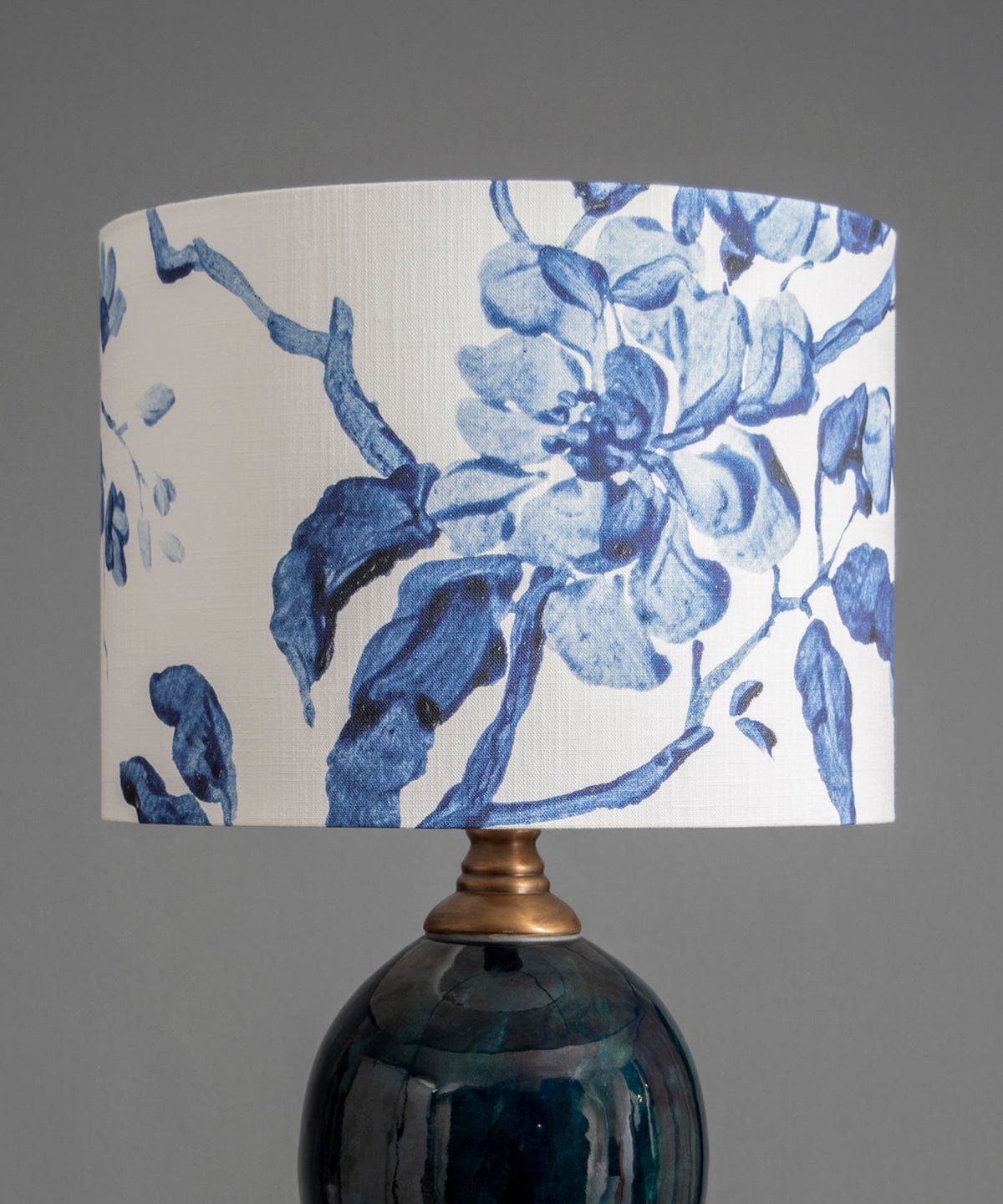 Blue Lampshade Navy And White Table Lamps Chinoiserie Navy