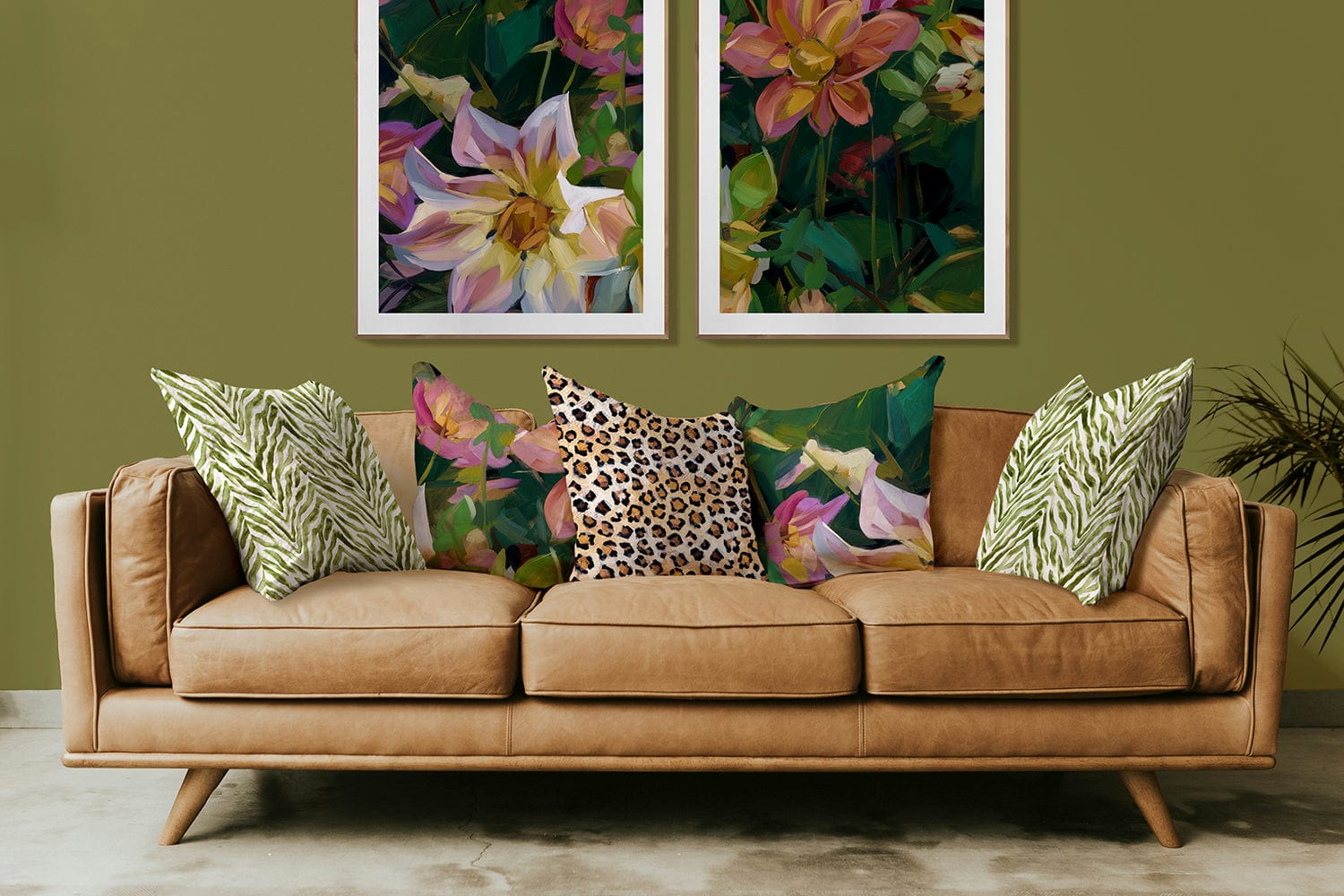 Dahlias Cushion Cover Bowerbird Collections