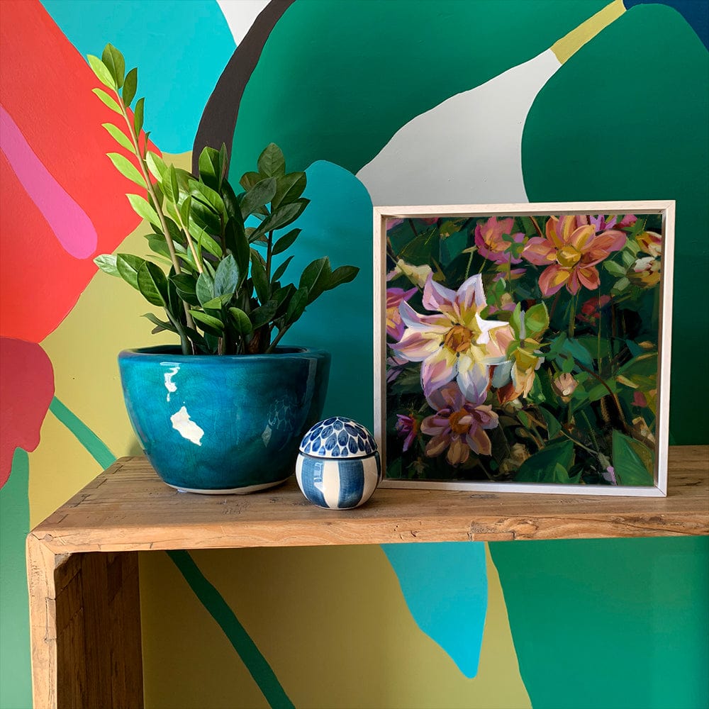 Dahlias Fine Art Print on Canvas Bowerbird Collections