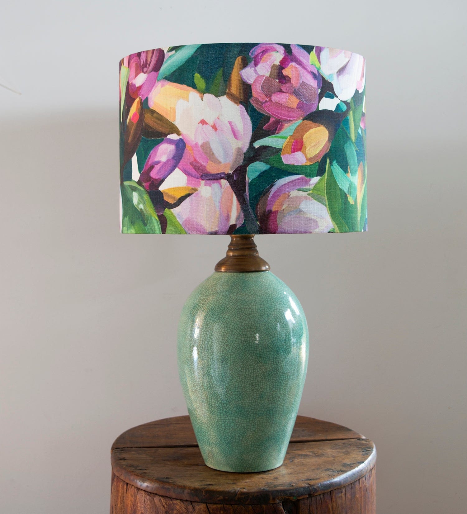 Magnolia Pink and Green Fabric Bowerbird Collections