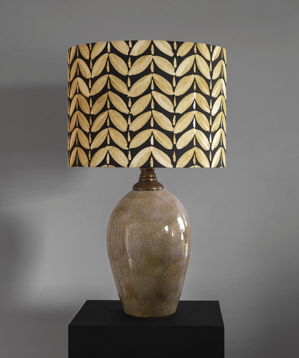 Leaf Black & Gold Lampshade – Neutral Geometric Botanical Lighting | Bowerbird Collections