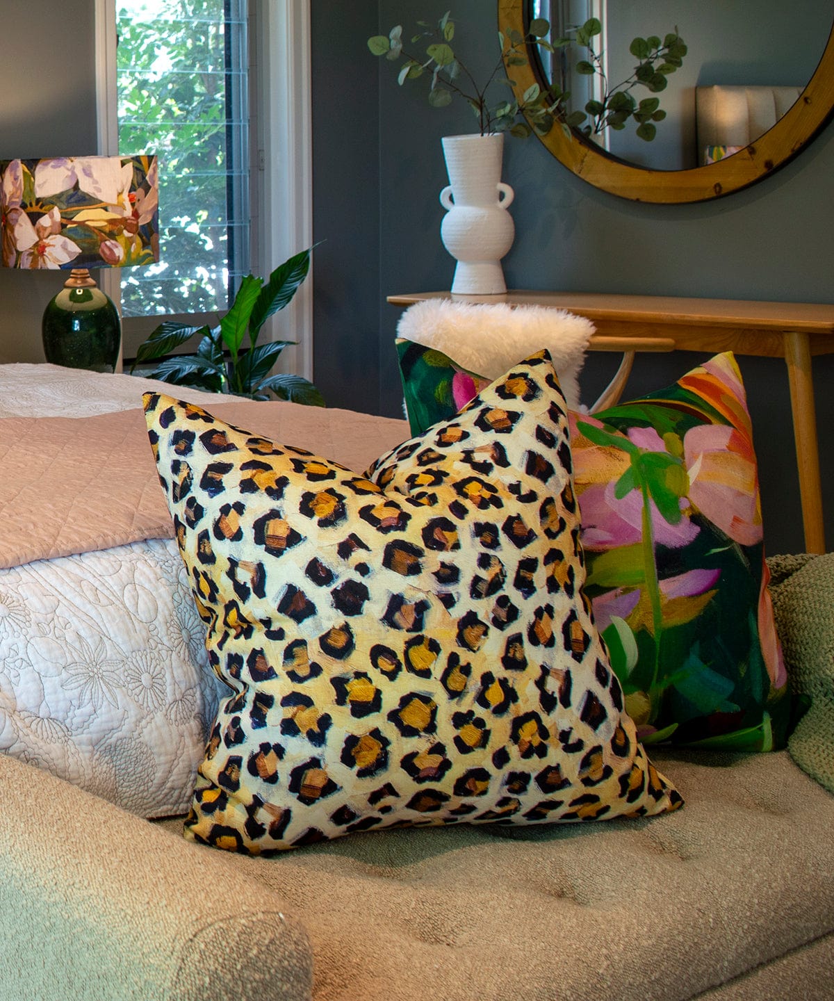 Dahlias Cushion Cover Bowerbird Collections