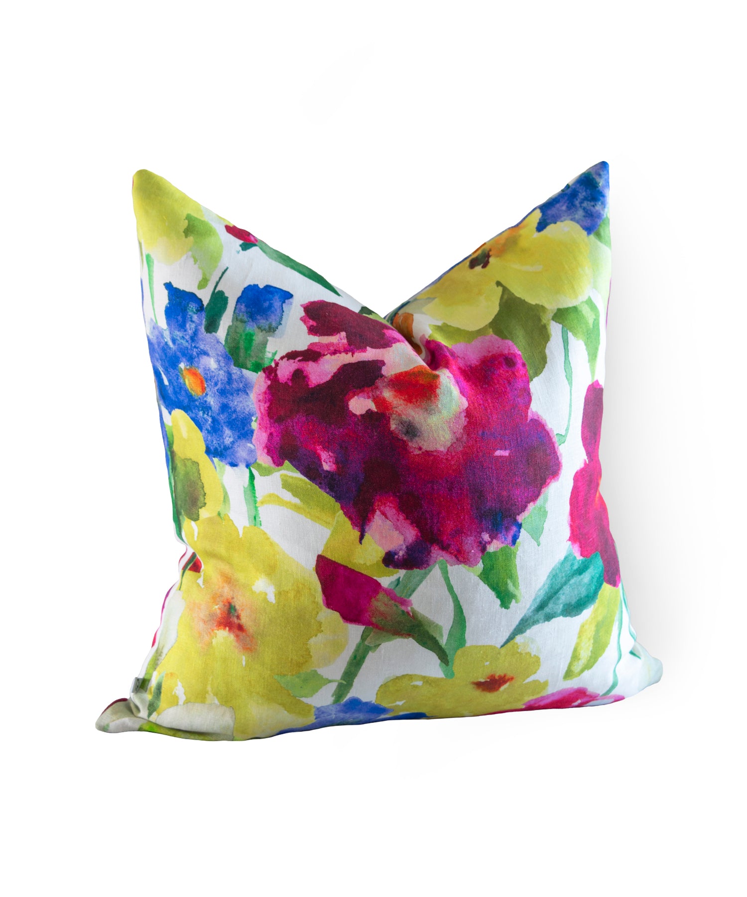 Lilain Pink Multi Linen Cushion Cover – Abstract Floral Energy