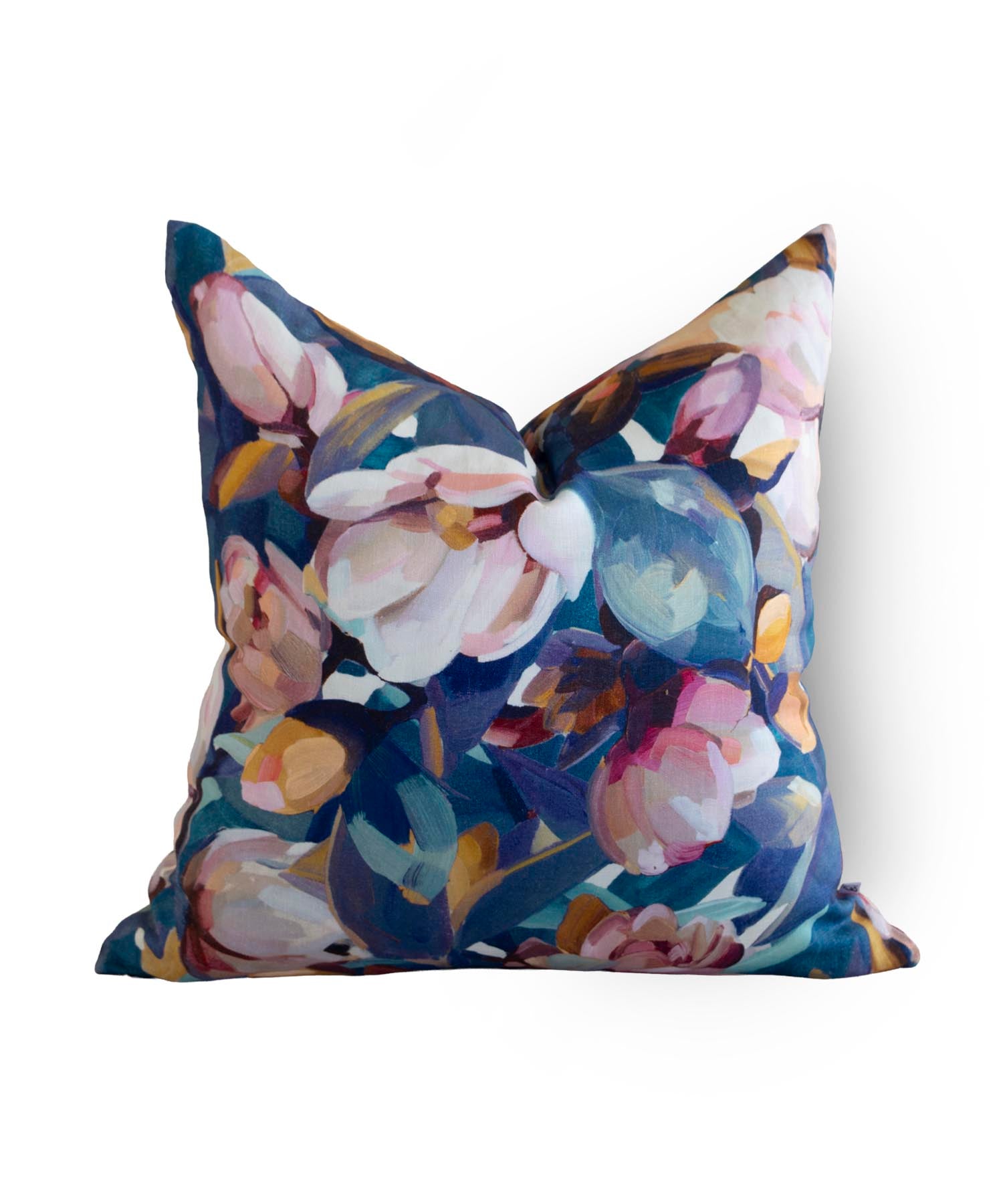Magnolia Blue Linen Cushion Cover