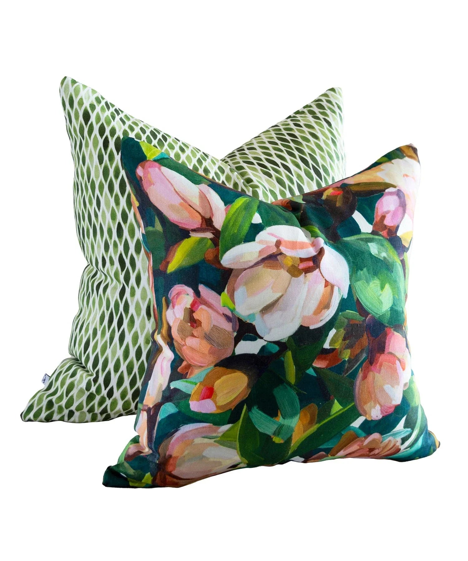 Magnolia Orange and Green Fabric Bowerbird Collections
