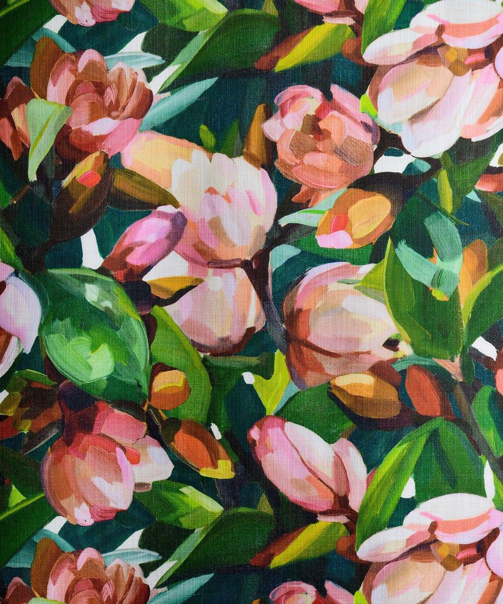 Magnolia Orange and Green Fabric Bowerbird Collections