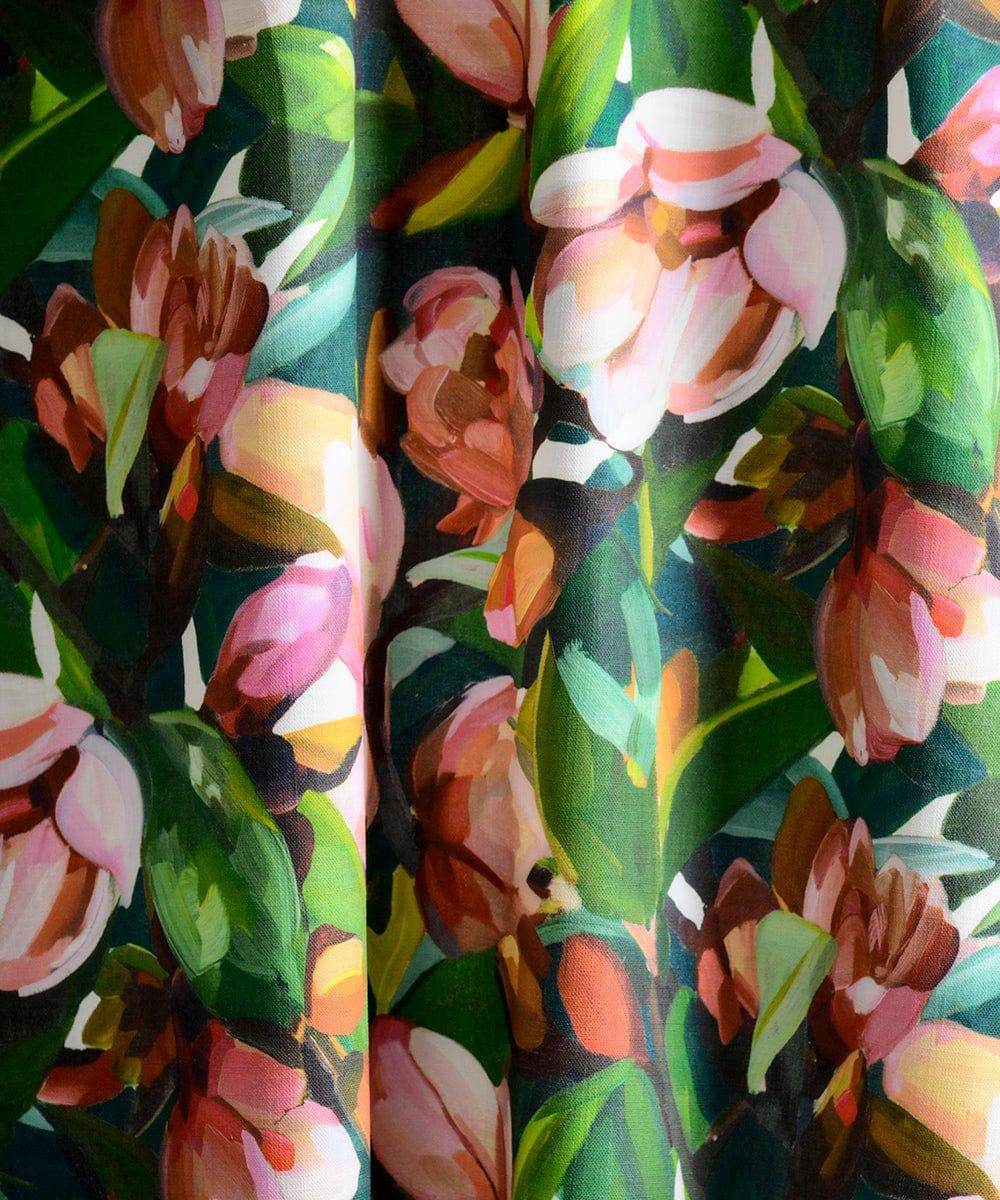 Magnolia Orange and Green Fabric Bowerbird Collections