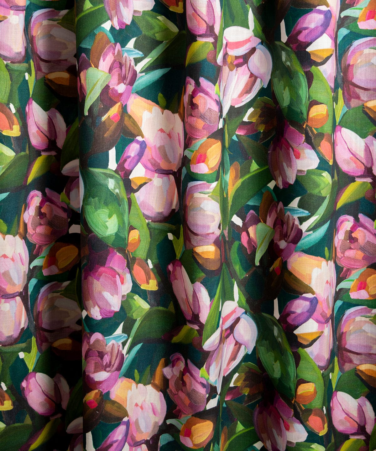 Magnolia Pink and Green Fabric Bowerbird Collections