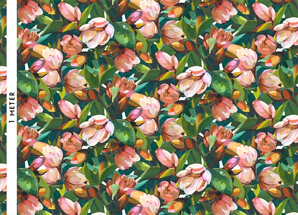 Magnolia Orange and Green Fabric Bowerbird Collections
