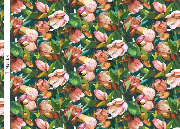 Magnolia Orange and Green Fabric Bowerbird Collections