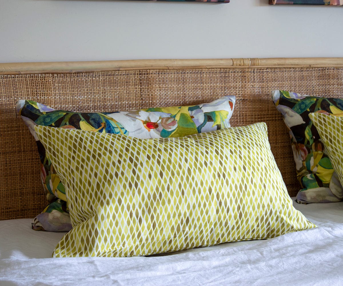 Pennello Pillow Cover Chartreuse Bowerbird Collections