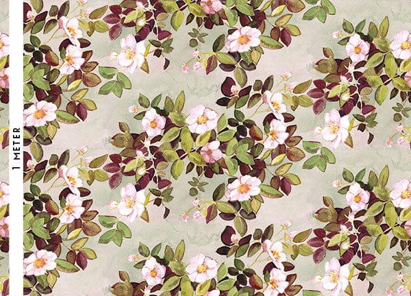Rose Autumn Fabric – Floral Linen by the Metre | Bowerbird Collections