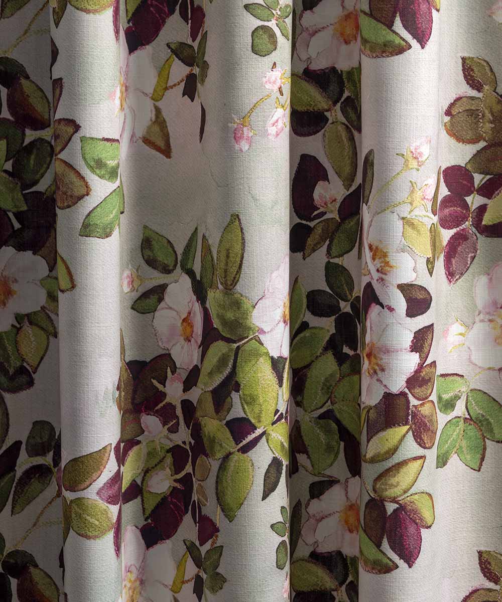 Rose Autumn Fabric – Floral Linen by the Metre | Bowerbird Collections