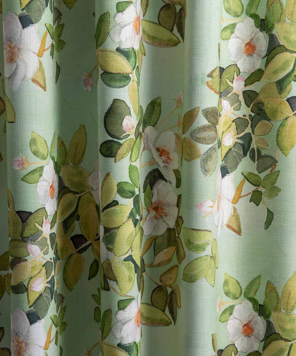 Rose Spring Fabric – Fresh Botanical Linen by the Metre | Bowerbird Collections