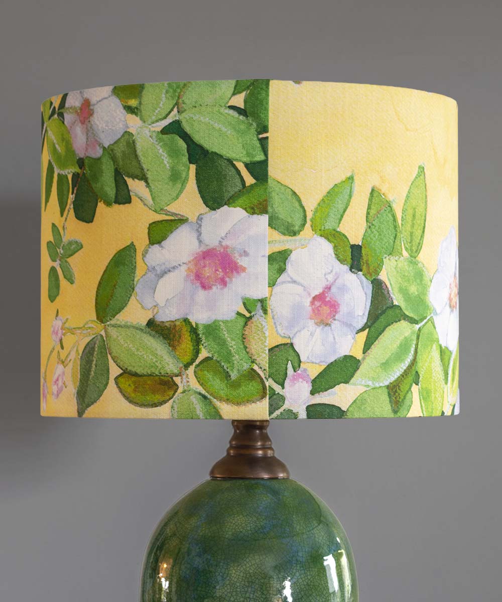 Rose Summer Lampshade – Buttercup Yellow Botanical Lighting | Bowerbird Collections