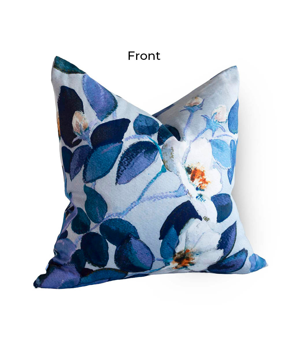 Rose Winter Linen Cushion Cover | Bowerbird Collections