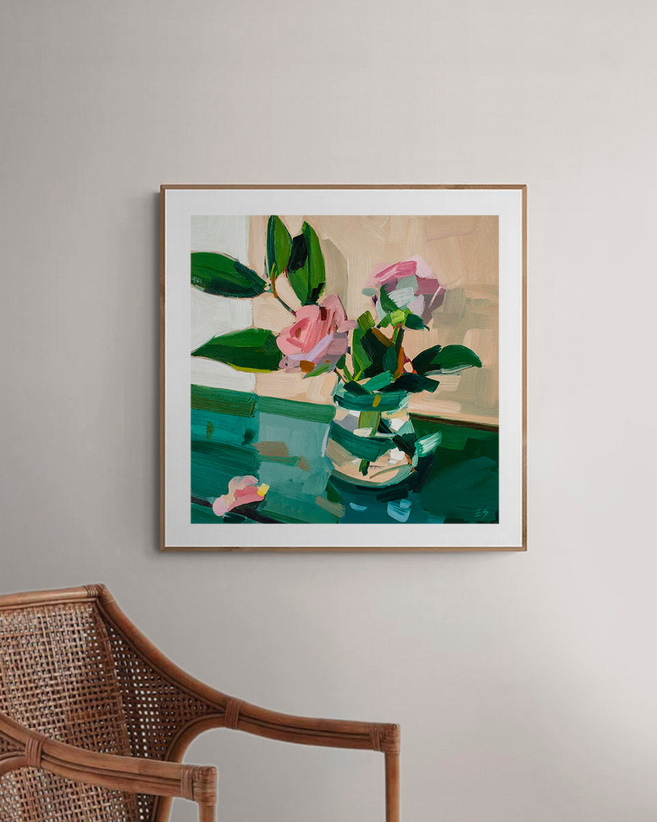 Rose Still Life Fine Art Print on Paper – Romantic Floral Wall Art | Bowerbird Collections
