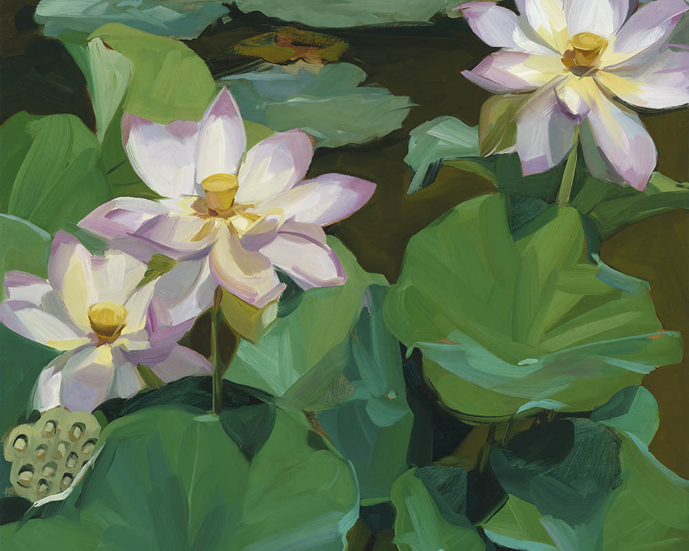 Tranquility Fine Art Print on Canvas - Rectangular - Lotus Flower Wall Art | Bowerbird Collections