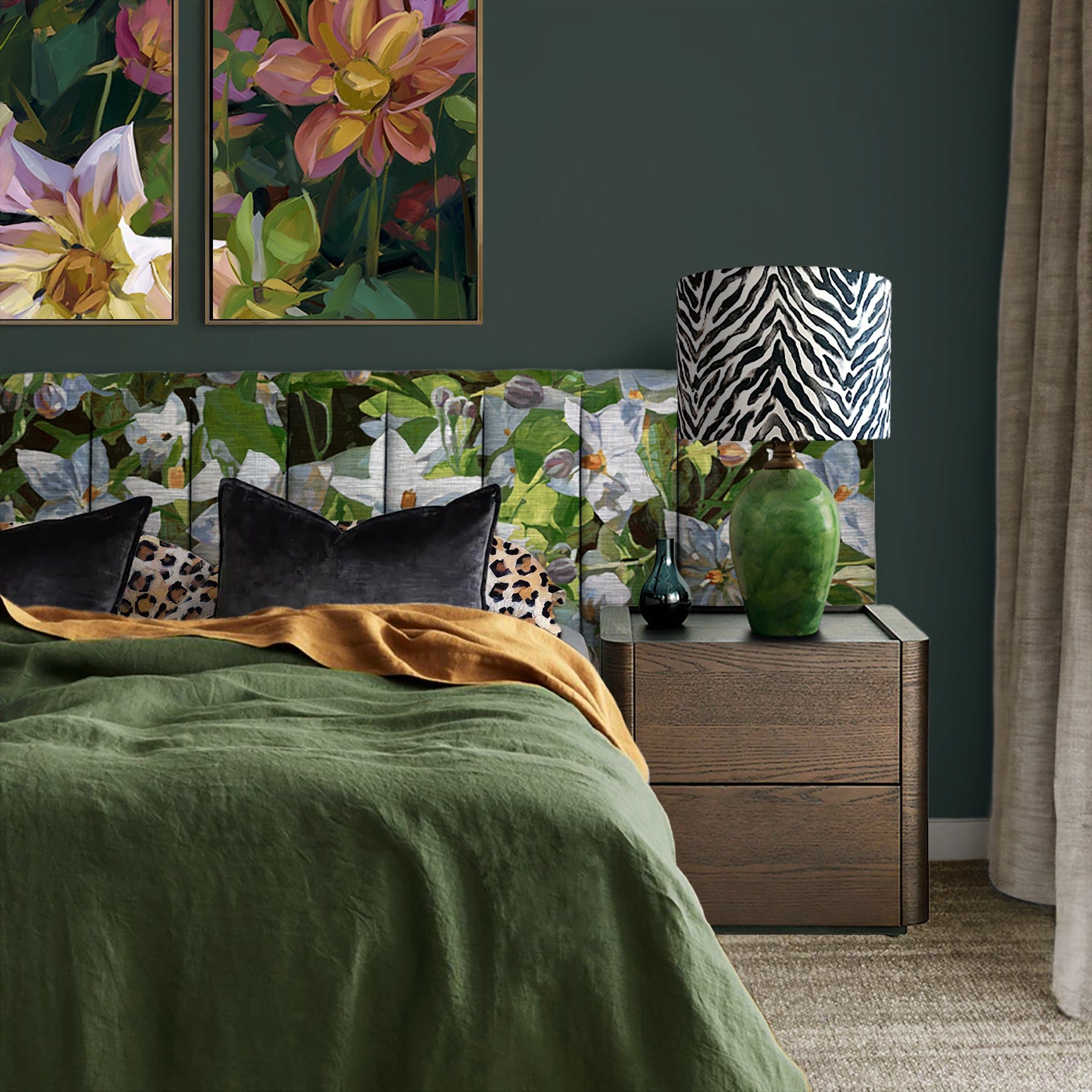 Dahlias Fine Art Print on Canvas Bowerbird Collections