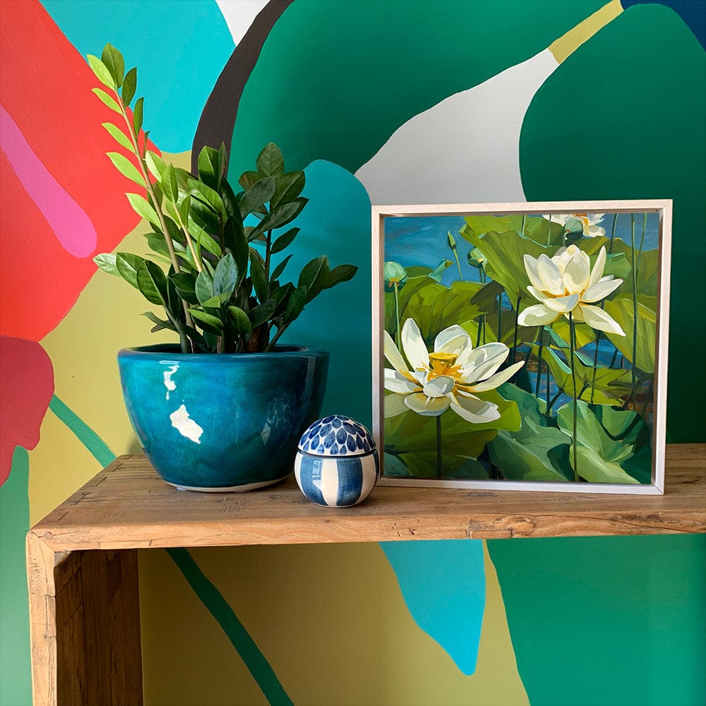 Lotus Fine Art Print on Canvas Bowerbird Collections