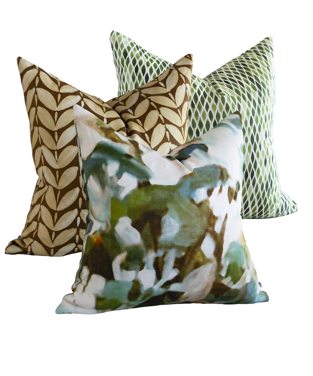 Arbre Aqua Linen Cushion Cover