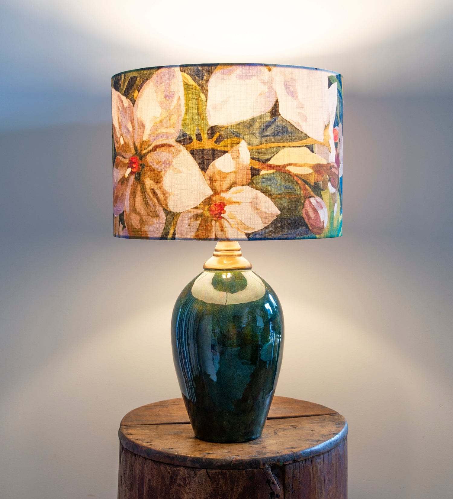 Petite Radiance Army Green Ceramic Lamp Bowerbird Collections
