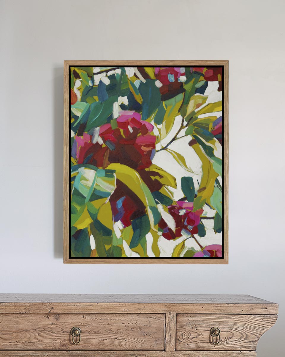 Bloom Fine Art Print on Canvas - Rectangular - Vibrant Floral Wall Art | Bowerbird Collections