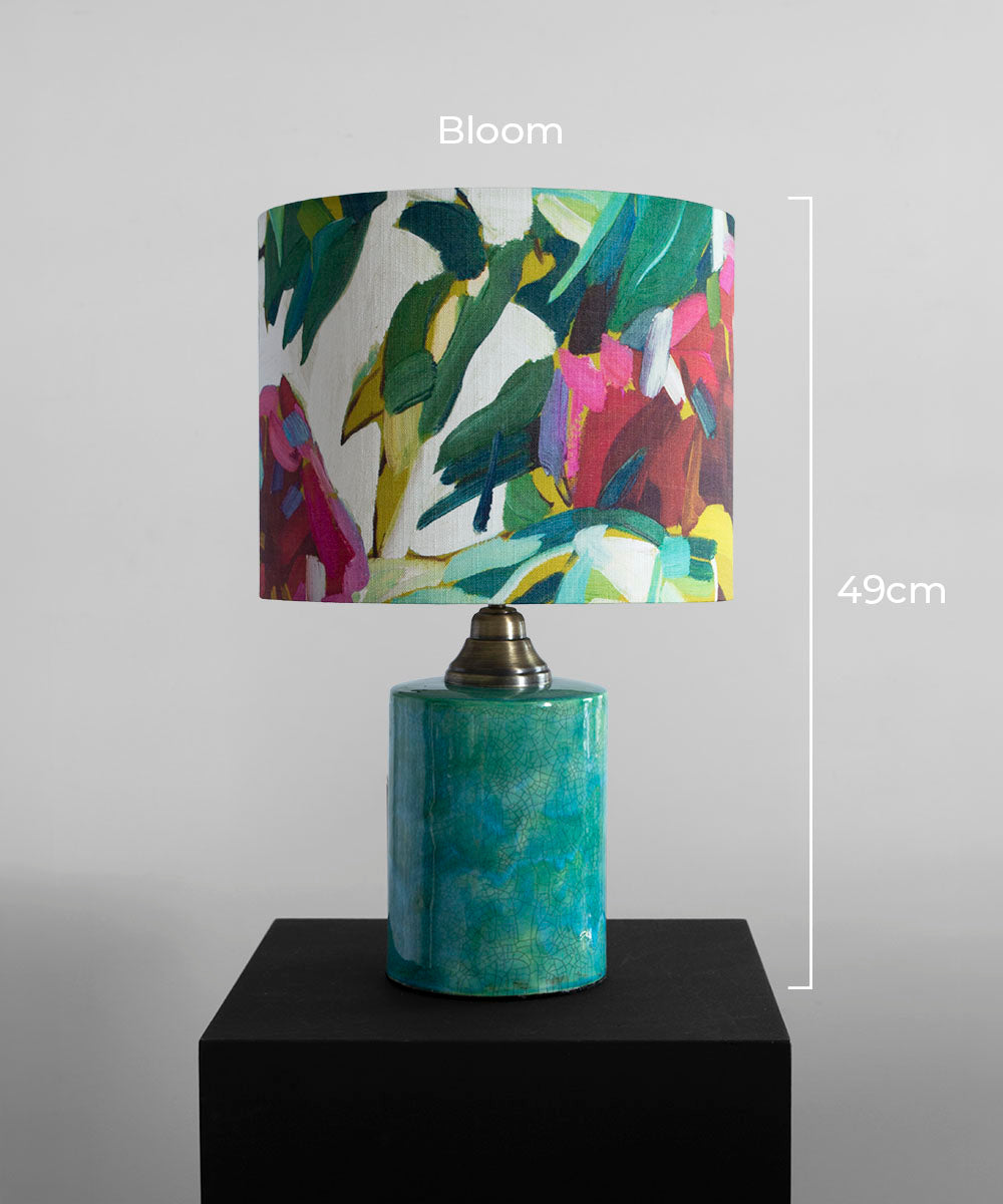 Handcrafted Turquoise Glow Ceramic Lamp Base