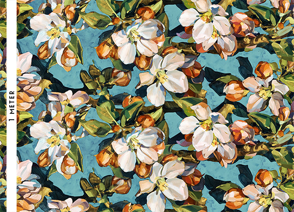 Blossom Aqua Fabric