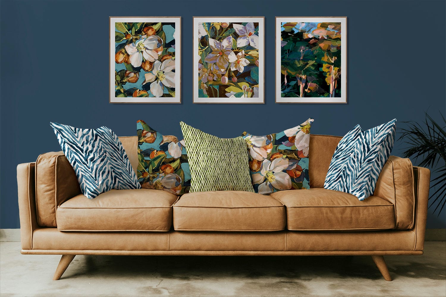 Blossom Aqua Cushion Cover Bowerbird Collections