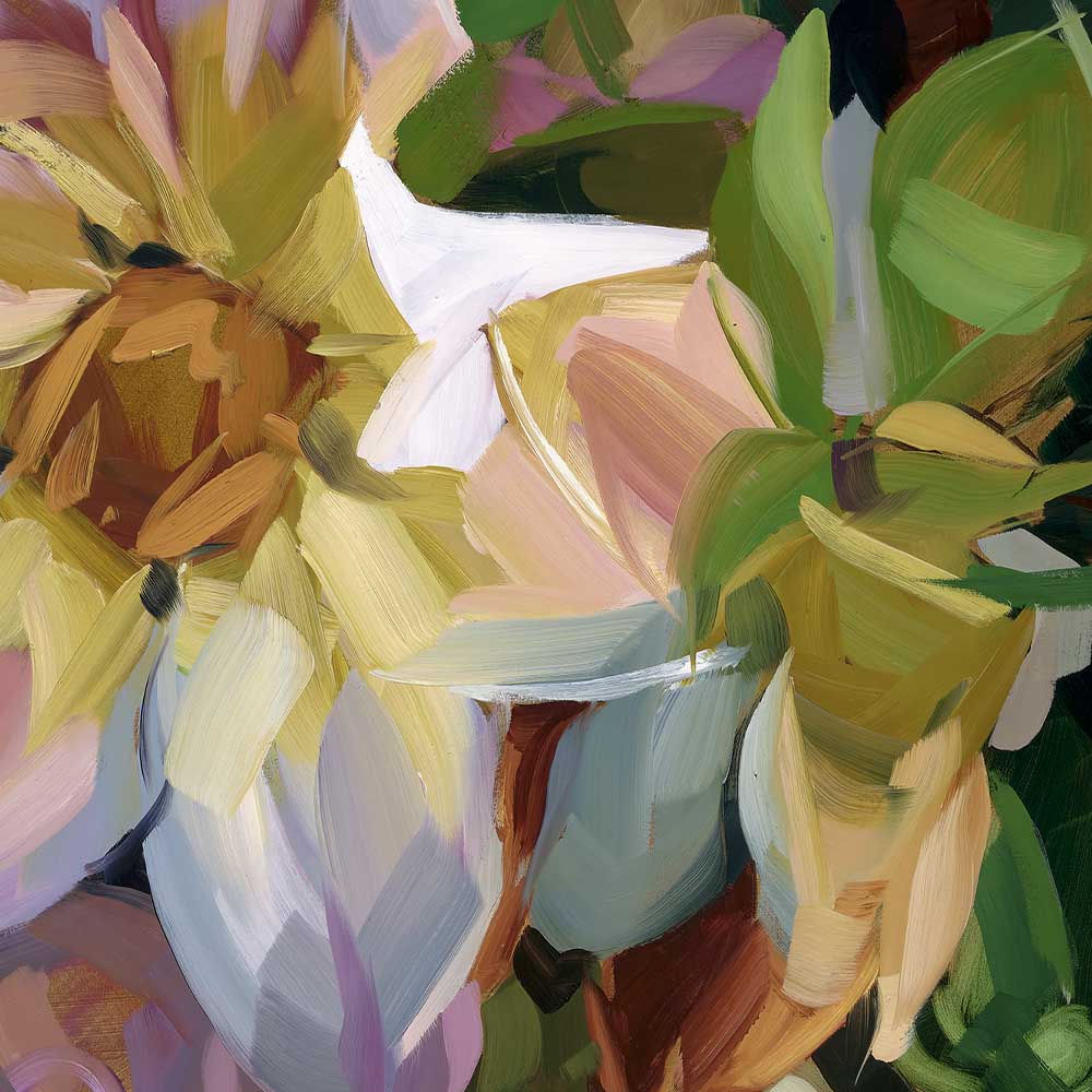 Dahlias Original Oil Painting