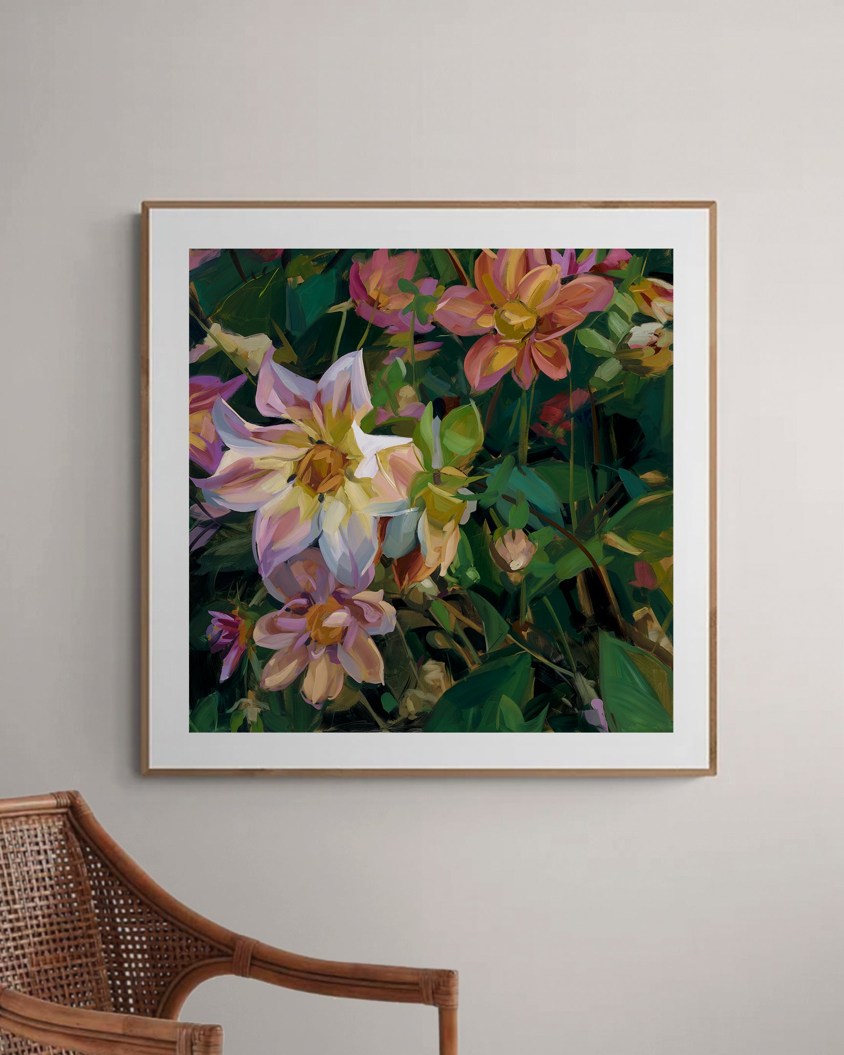 Dahlias Fine Art Print on Paper