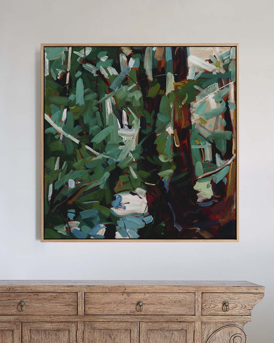 Grounded Fine Art Print on Canvas - Square - Tasmanian Forest Wall Art | Bowerbird Collections