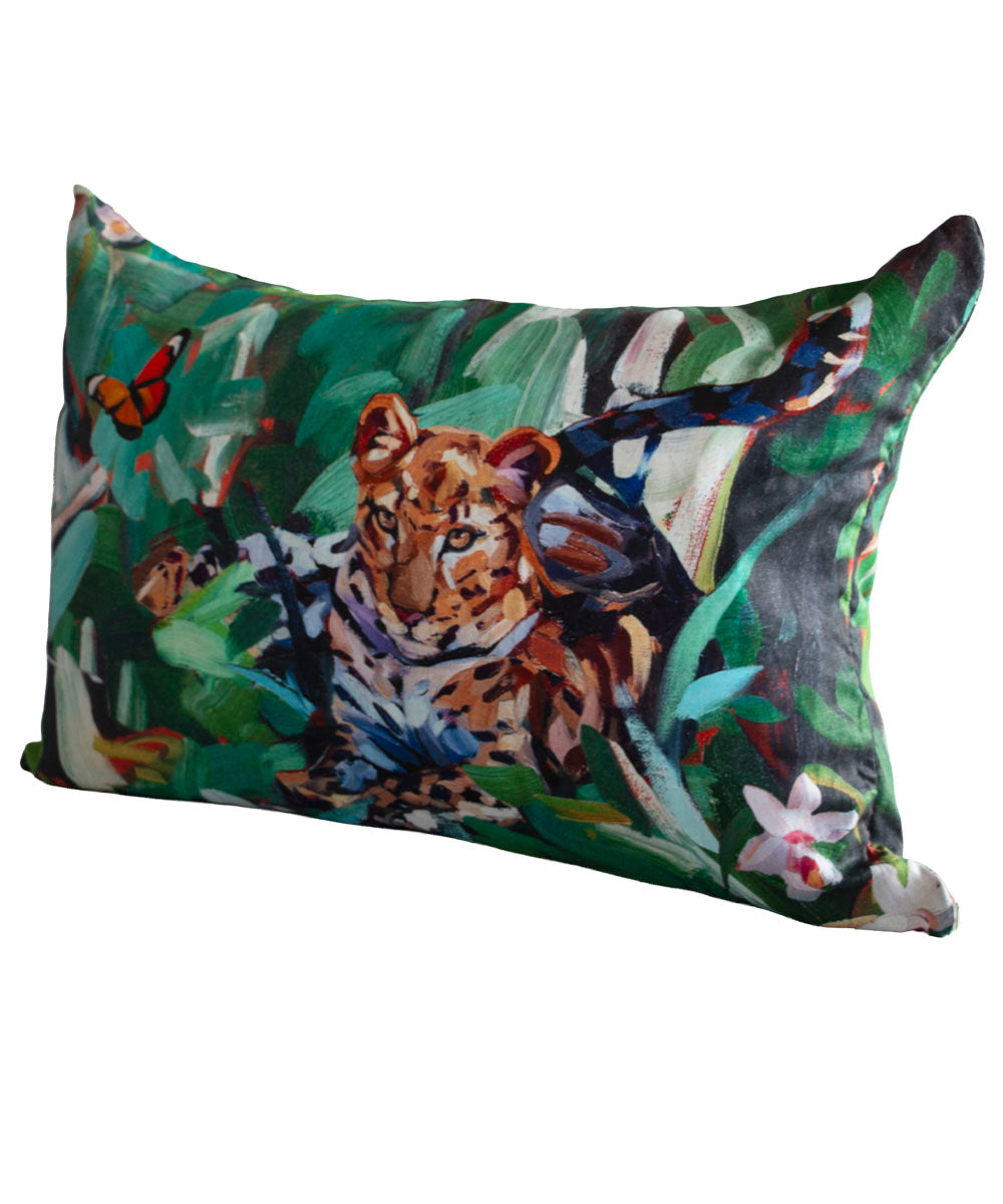 Jungle Leopard Pillow Cover 100% Linen | Bowerbird Collections