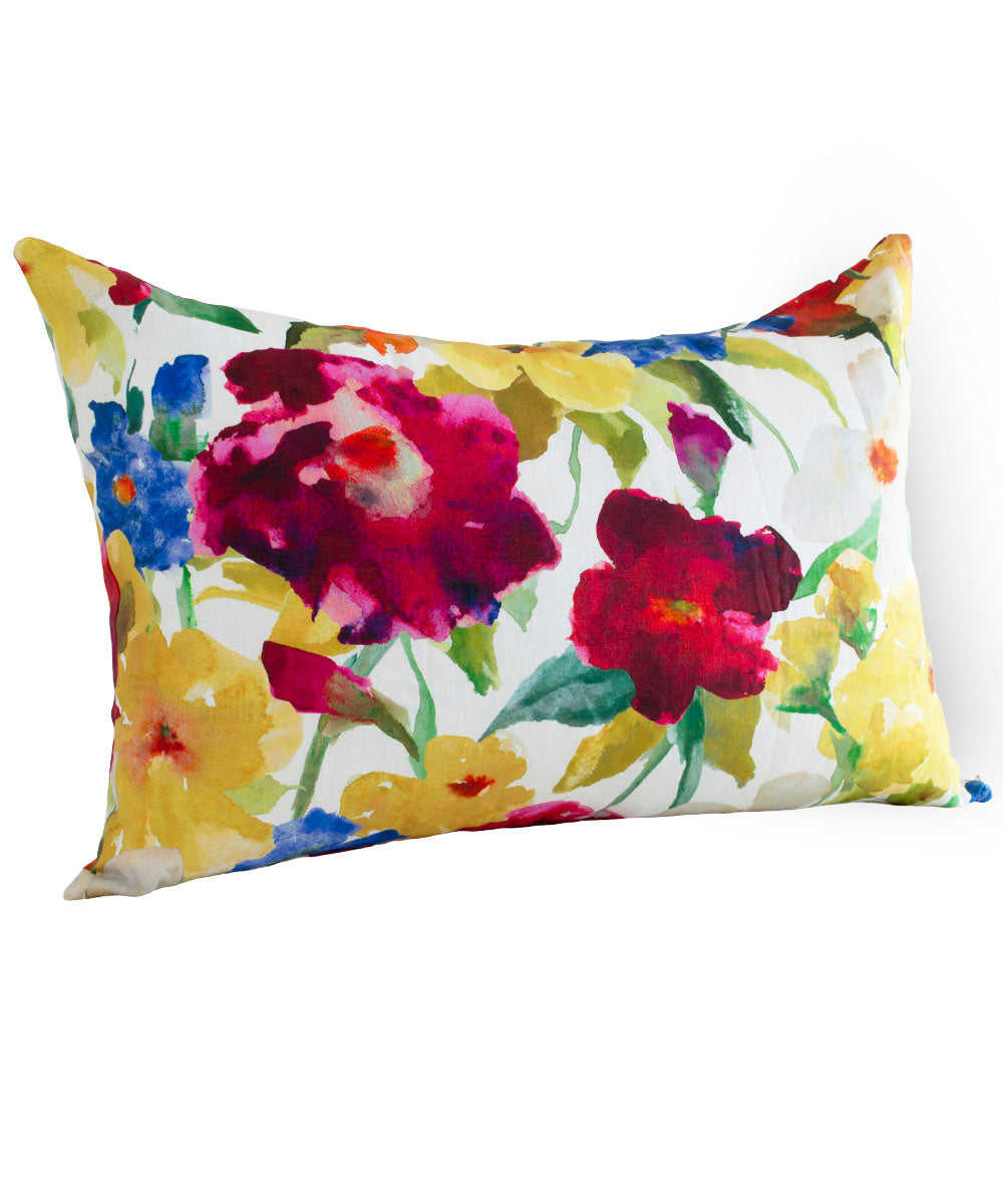 Lilain Pink Multi Pillow Cover 100% Linen | Bowerbird Collections