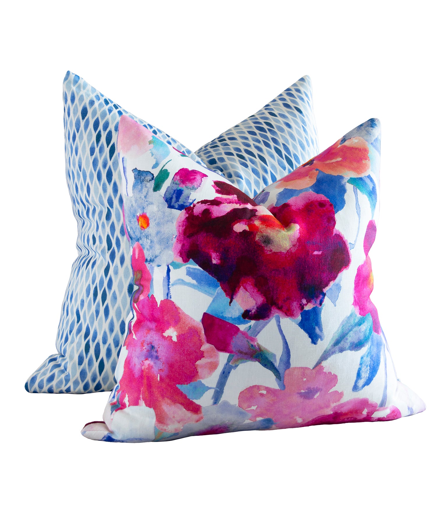 Lilain Pink and Blue Cushion Cover