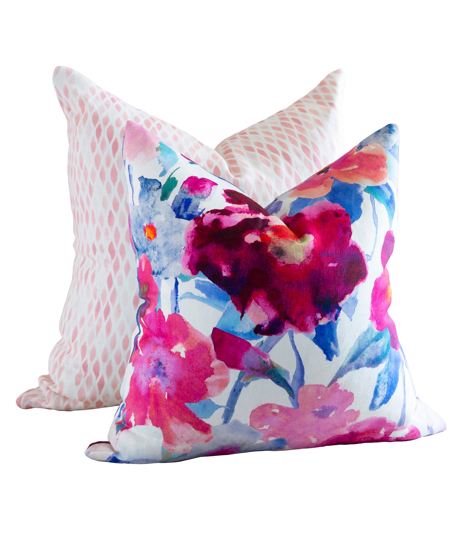 Lilain Pink and Blue Cushion Cover