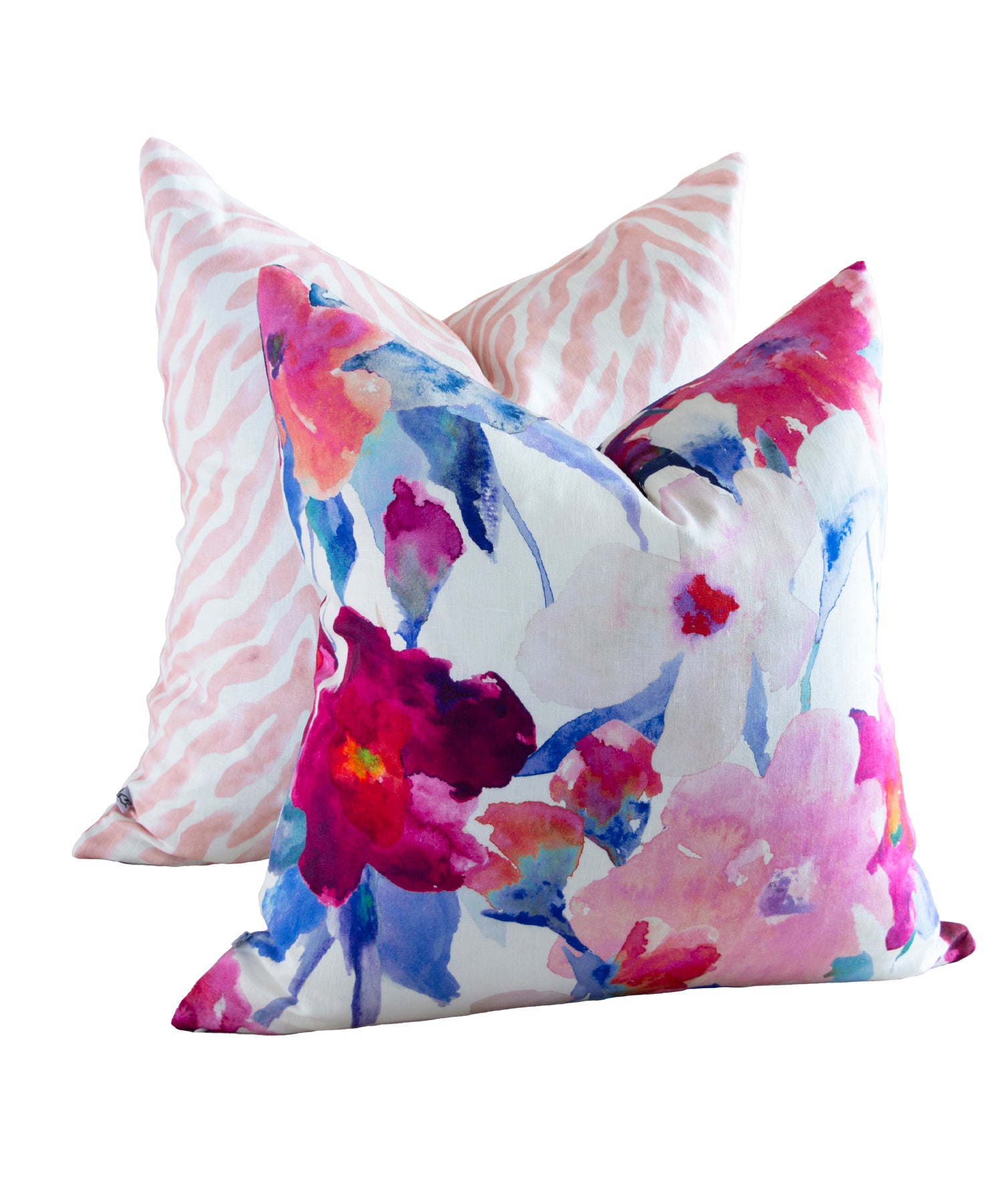 Lilain Pink and Blue Cushion Cover