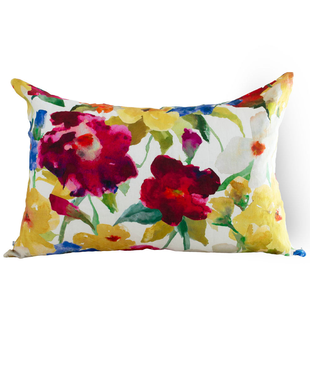 Lilain Pink Multi Pillow Cover 100% Linen | Bowerbird Collections